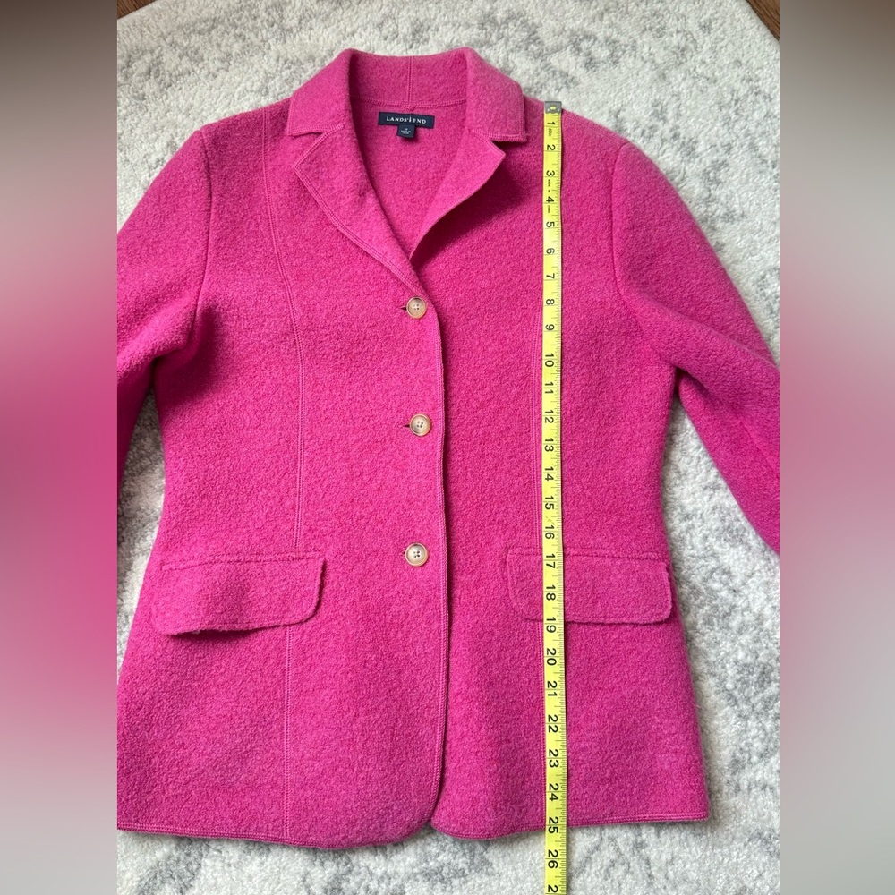 NWOT Lands’ End %100 wool cardigan blazer size 4P - Picture 4 of 7